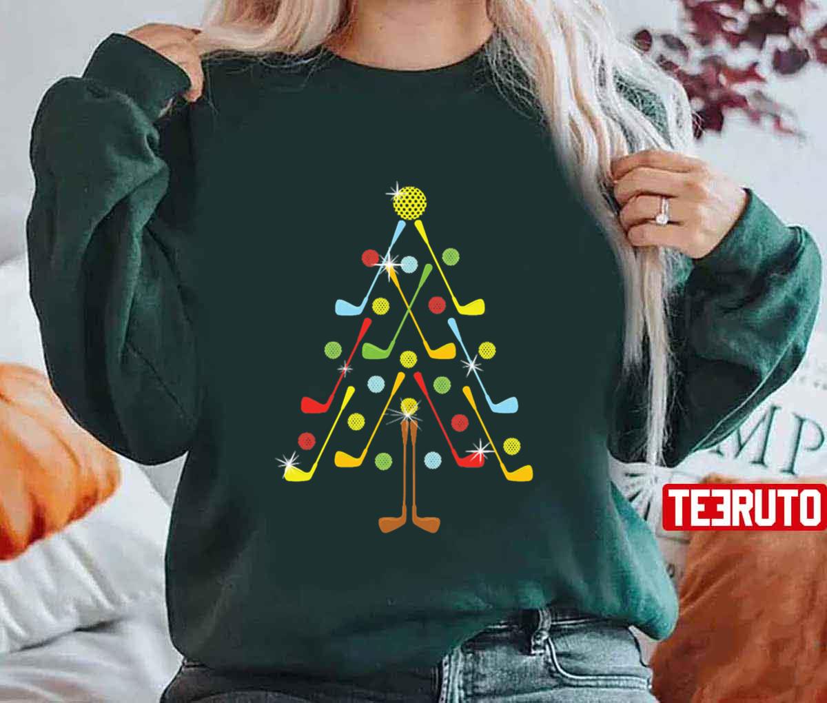 Christmas Tree Golf Ball Unisex Sweatshirt