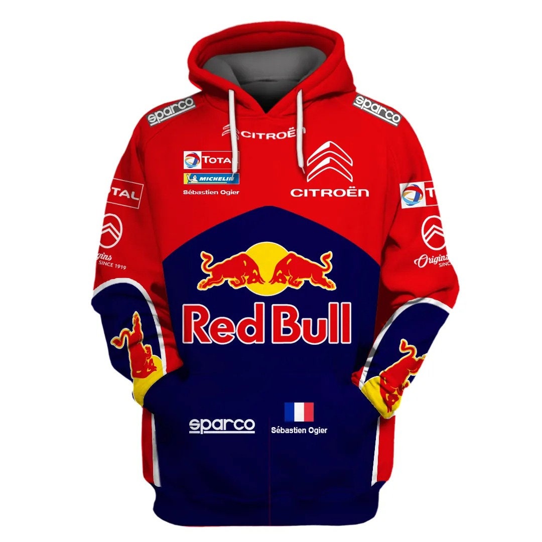 Citroen Red Bull Racing 3D Sébastien Ogier Driver Sportcar F1 Team -1 AOP Unisex Hoodie