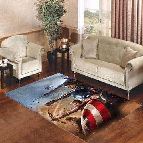 CIVIL WAR   TEAM CAPTAIN AMERICA Living room carpet rugs