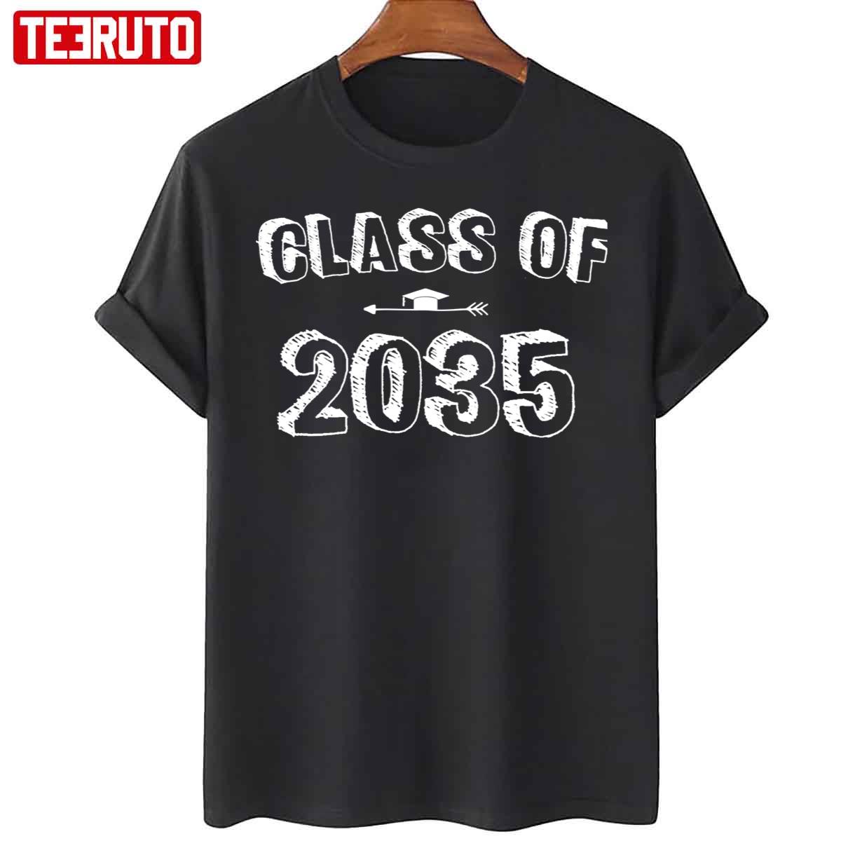 Class Of 2035 Graduation Kindergarten Pre K Unisex T-Shirt