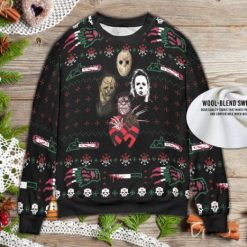 Classic Horror Killer Characters Ugly Christmas Sweater