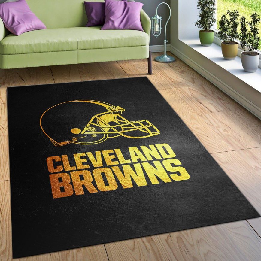 Cleveland Browns NFL Team Logos Area Rug, Bedroom, Christmas Gift US Decor