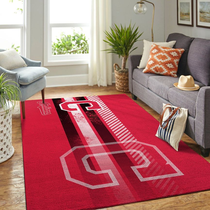 Cleveland Indians Mlb Team Logo Nice Gift Home Decor Rectangle Area Rug
