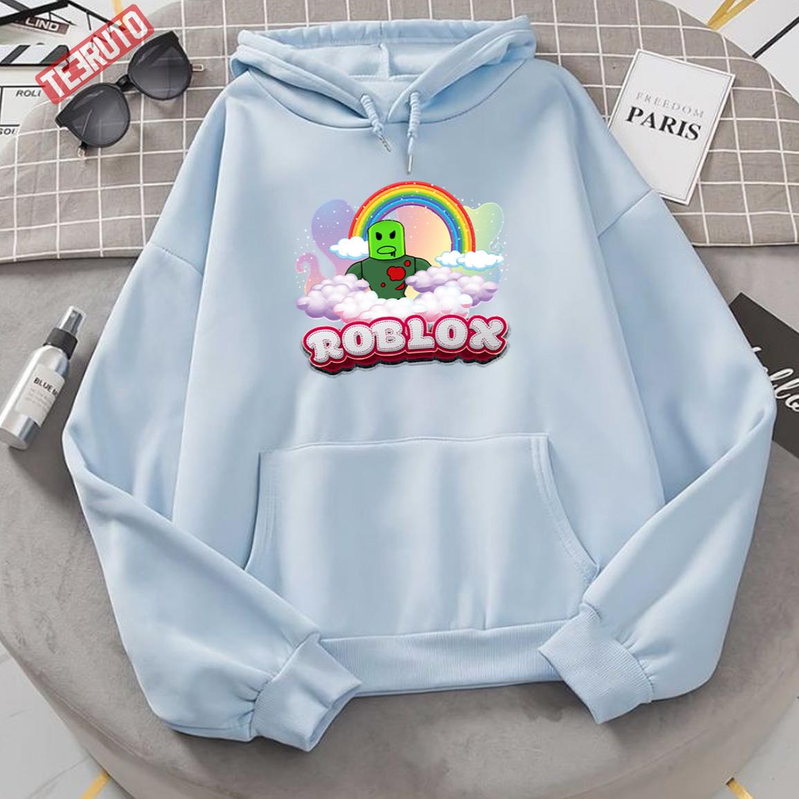 Cloudy Rainbow Roblox Zombie Unisex Hoodie