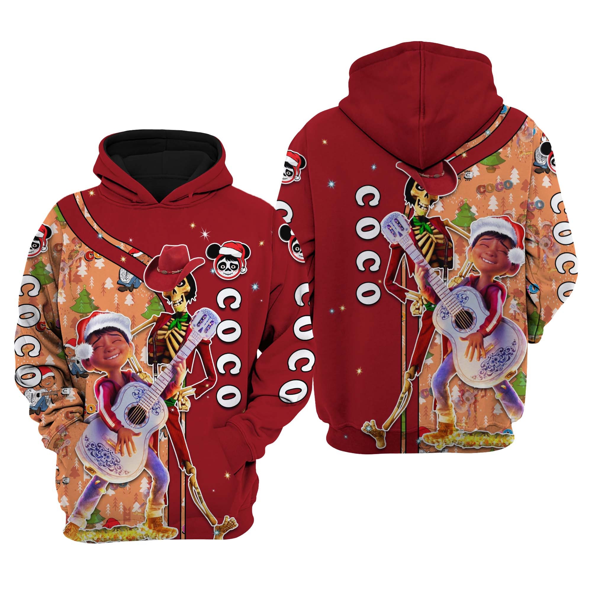 Coco Christmas Disney AOP Unisex Hoodie