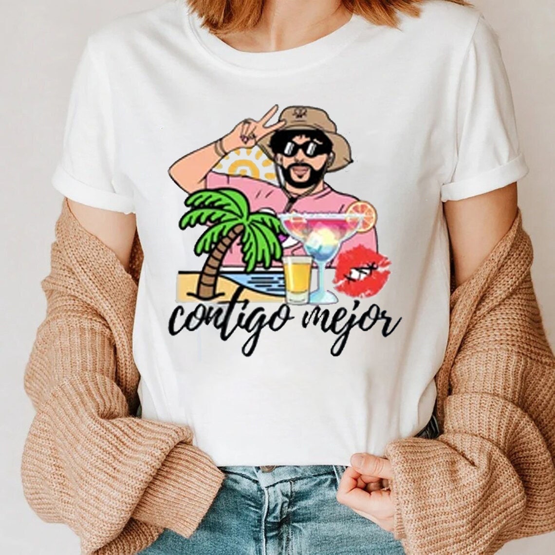 Contigo Mejor Bad Bunny Shirt