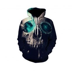 Creative Colorful Scary Skull Halloween 3D Hoodie