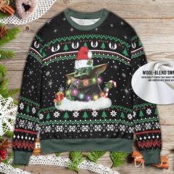 Cute Baby Yoda Star Wars Xmas Gift 2022 Ugly Wool Knitted Christmas Sweater