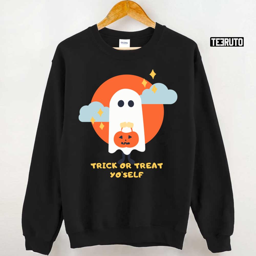 Cute Ghost Pumpkin Halloween Art Unisex Sweatshirt