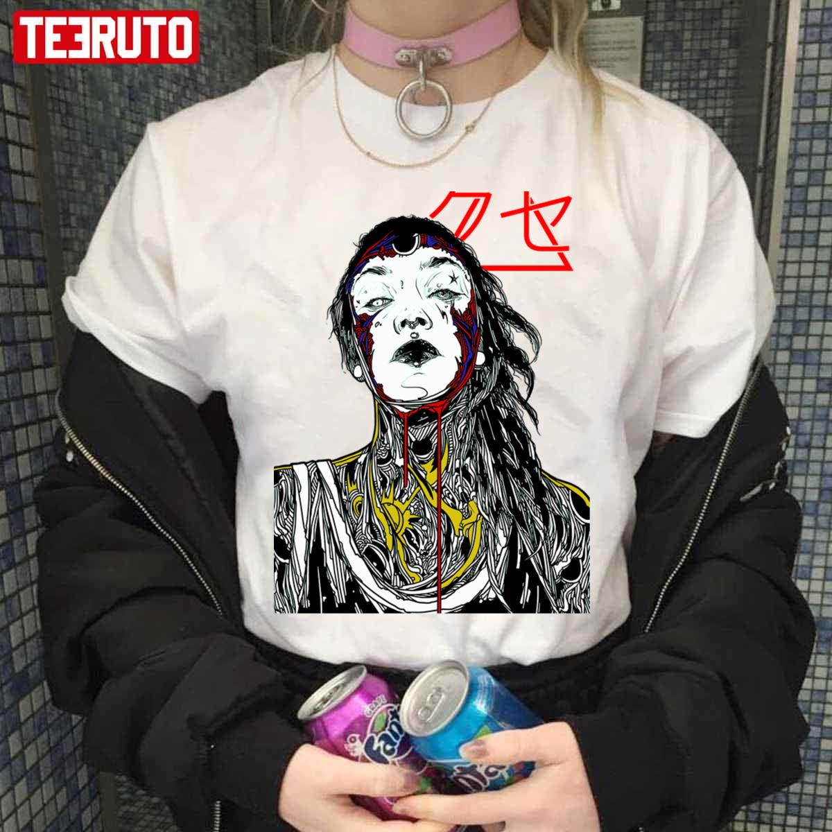 Cyberpunk Cyborg Girl Colorful Desing Unisex Sweatshirt