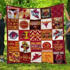Cyclone Power Ncaa Iowa State Cyclones Collected Great Quilt Blanket
