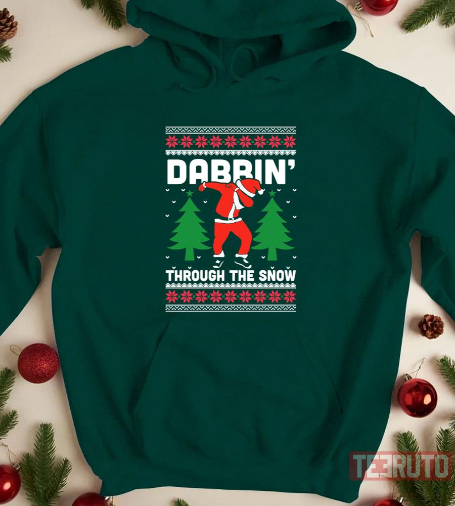 Dabbin Through The Snow Santa Ugly Unisex Sweatshirt