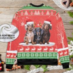 Dachshund Weenie Dog Xmas Dog Lovers Ugly Wool Knitted Christmas Sweater