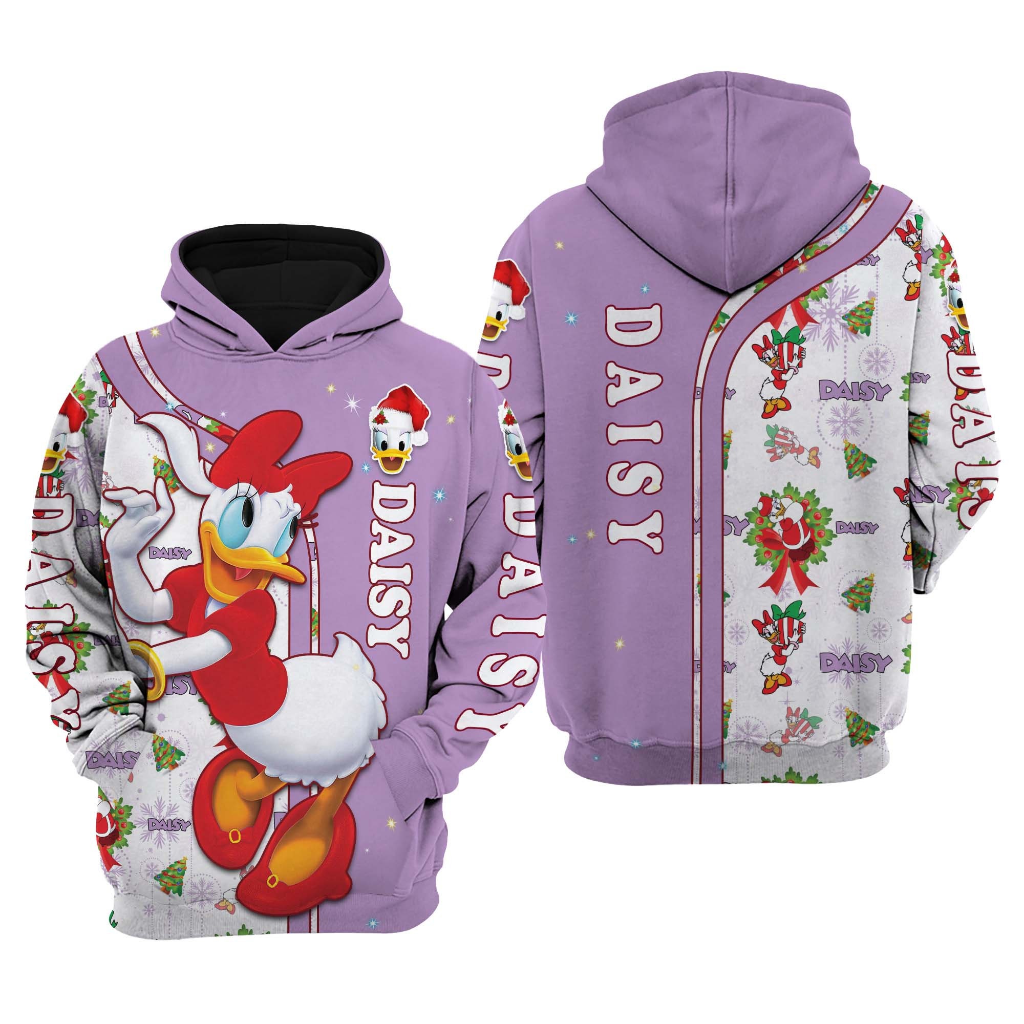 Daisy Duck Christmas Disney AOP Unisex Hoodie