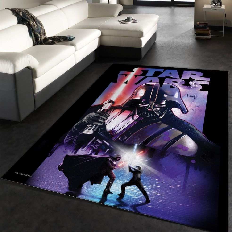 Darth Vader Area Rug, Dark Side vs Light Side, Family Gift US Decor