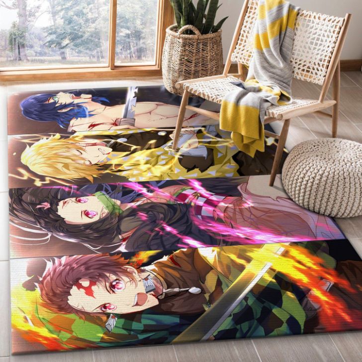 Demon Slayder Anime V3 Rug Bedroom Rug Floor Decor Home Decor