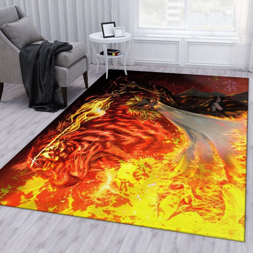 Demon Slayder Anime V8 Rug Bedroom Rug Christmas Gift US Decor