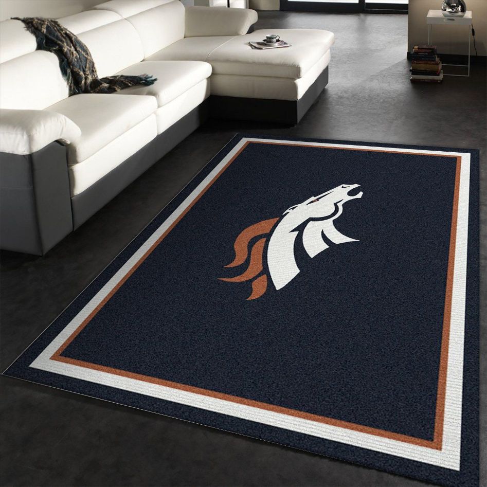 Denver Broncos Imperial Spirit Rug NFL Team Logos Area Rug, Kitchen Rug, Home US Decor