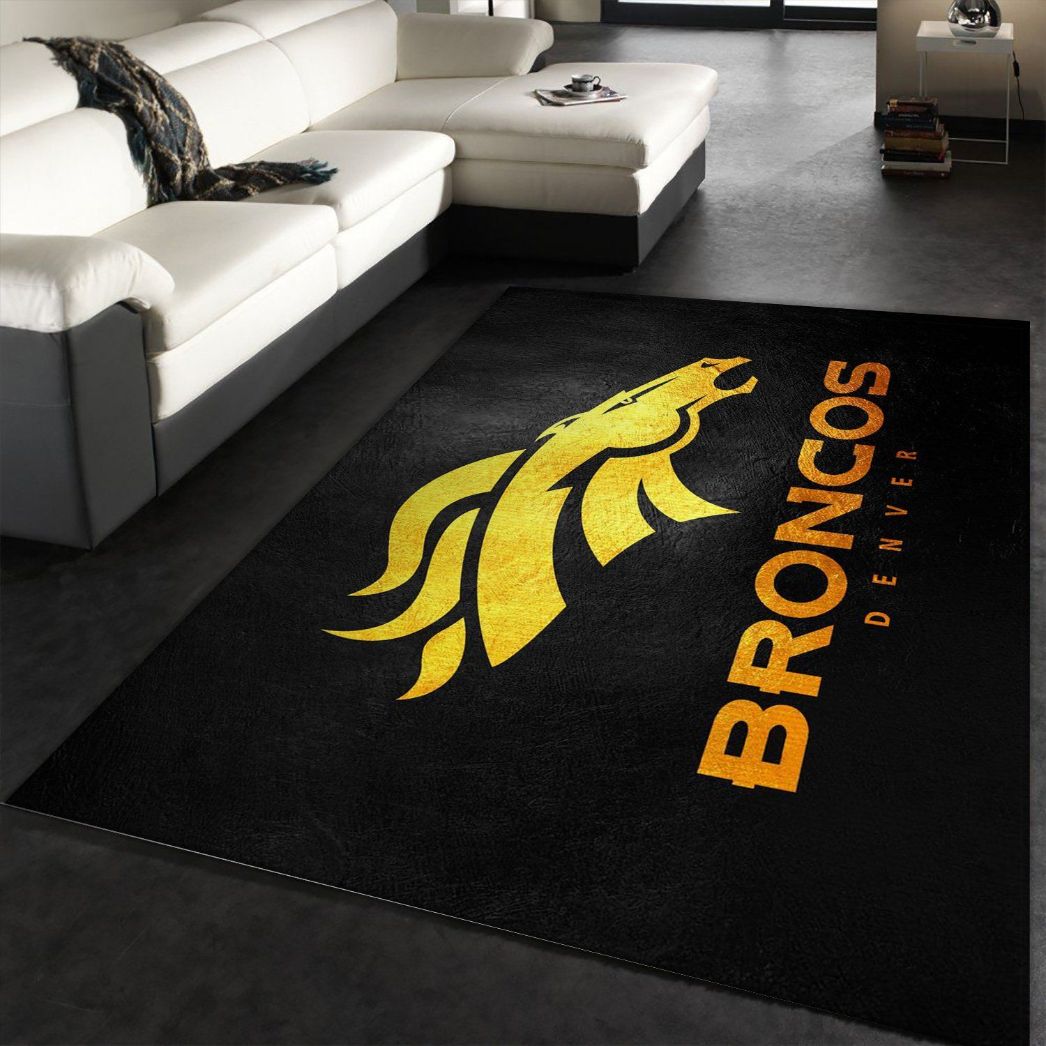 Denver Broncos NFL Area Rug Carpet, Kitchen Rug, Christmas Gift US Decor