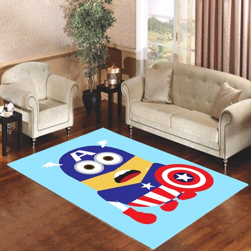 despicable me minion captain america small Living room carpet rugs