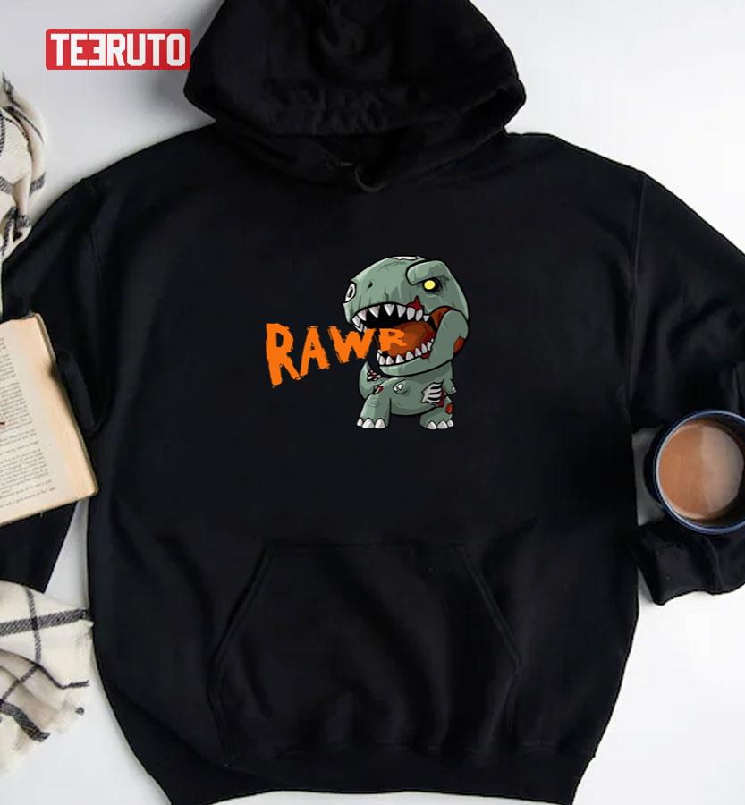 Dinosaur T-Rex Rawr Mummy Pumpkin Halloween For Kids Unisex T-Shirt