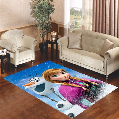 Disney Frozen Anna And Olaf Living room carpet rugs