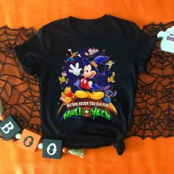 Disney Halloween Mickey Head With Castle Shirt