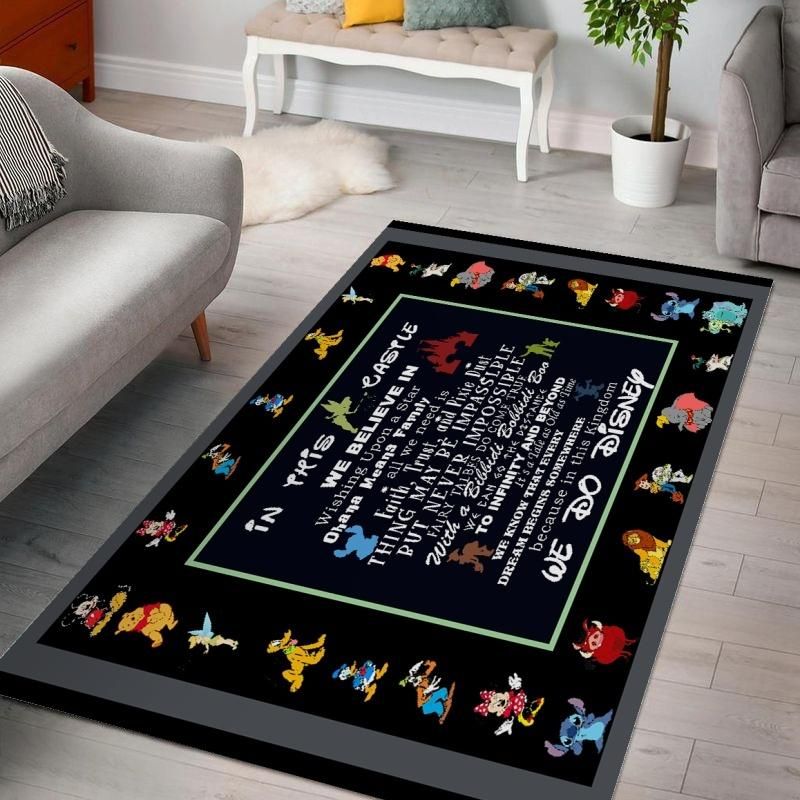 Disney In The Castle Ver 1 Living Room Area Rug For Christmas, Bedroom Rug,  Christmas Gift US Decor