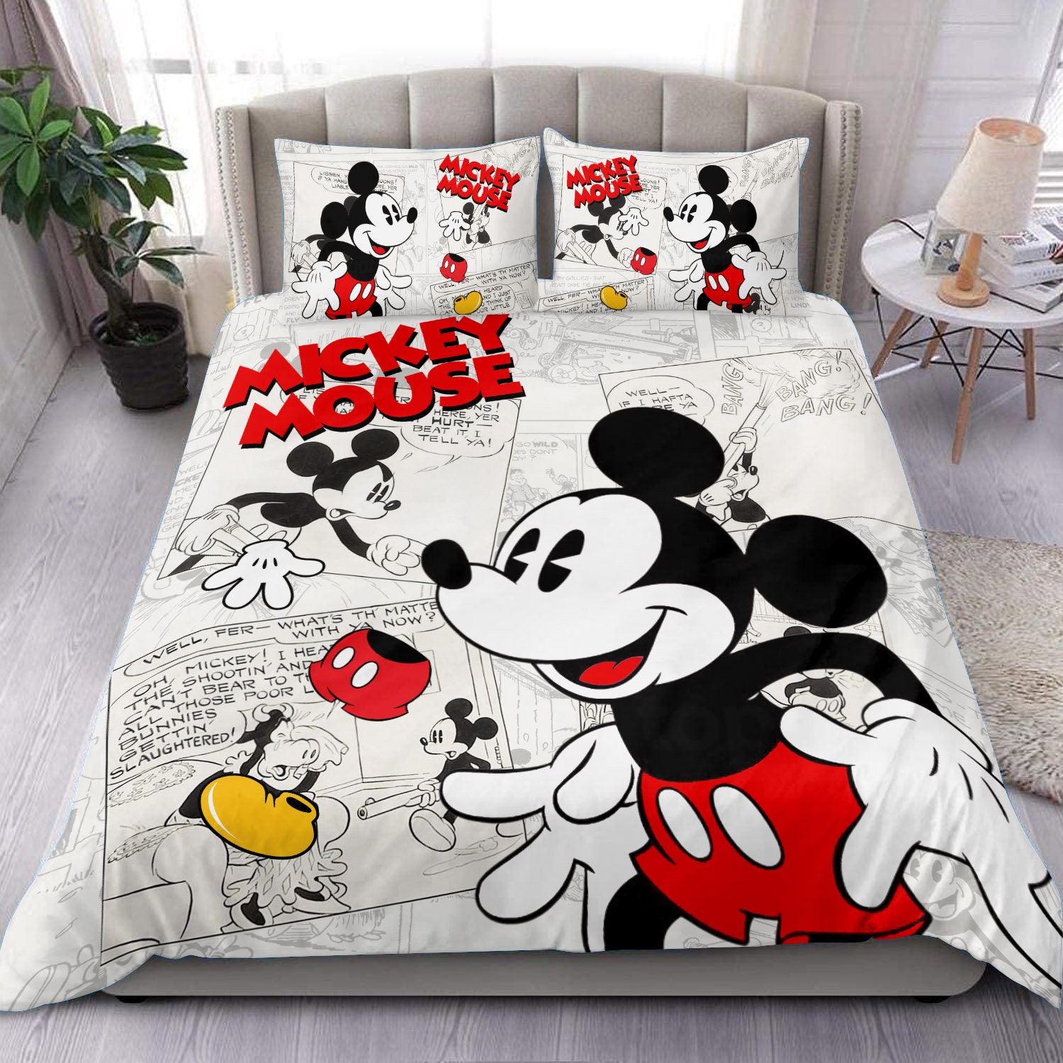 Disney Mickey Mouse Comic Disney Graphic Cartoon Bedding Set