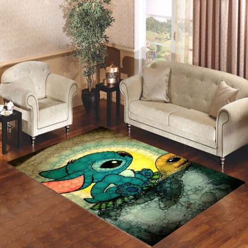 Disney Stitch And Turtle Living room carpet rugs