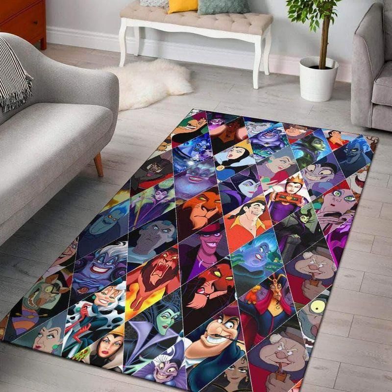 Disney Villains 2 Living Room Area Rug Carpet, Bedroom Rug,  Floor Decor