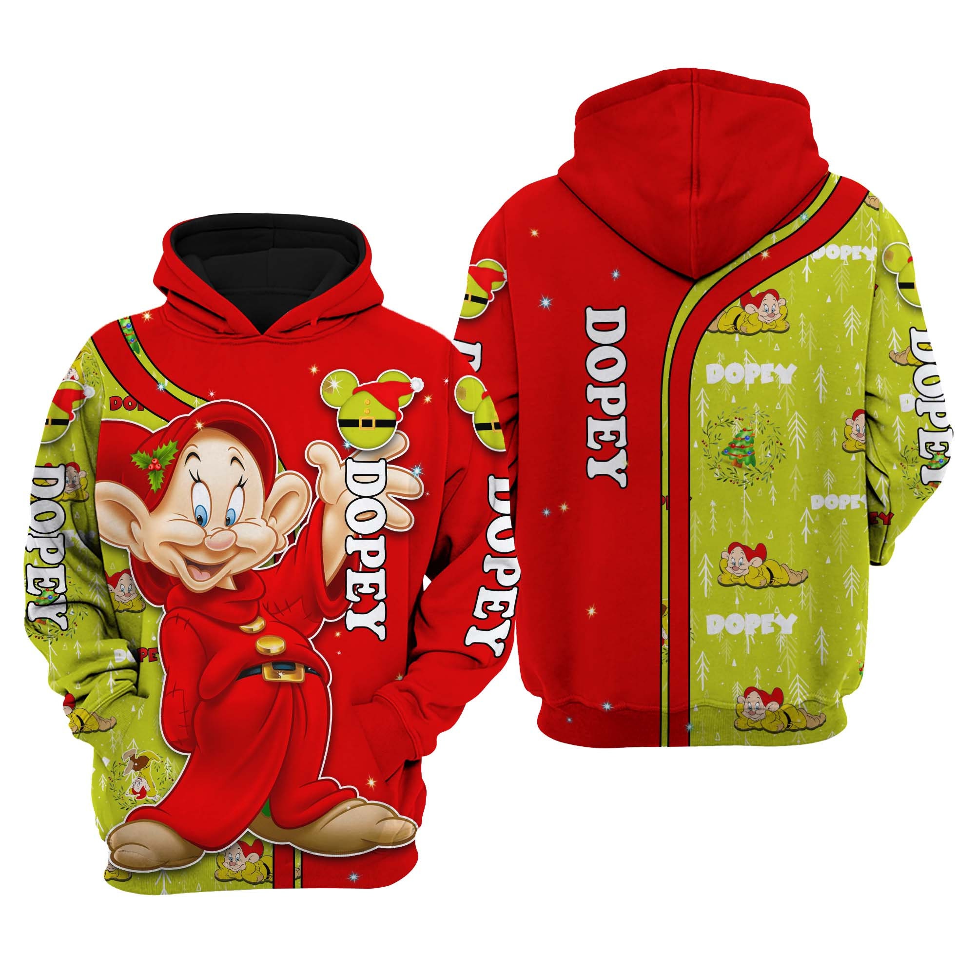 Dopey Christmas Disney AOP Unisex Hoodie