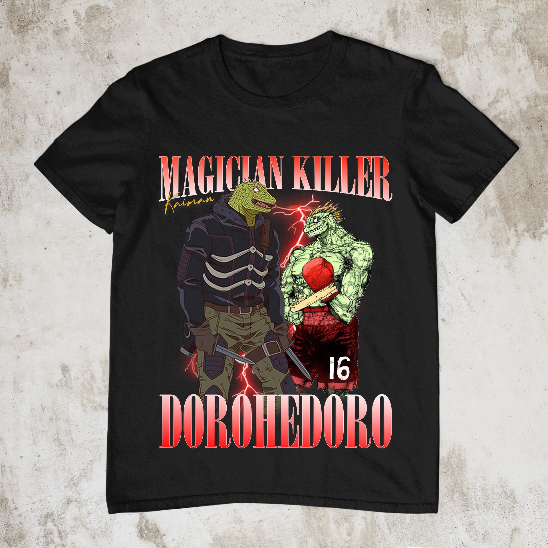 Dorohedoro Kaiman Anime Dorohedoro Anime Bootleg Caiman Magician Killer Anime Vintage 90s Unisex 8204