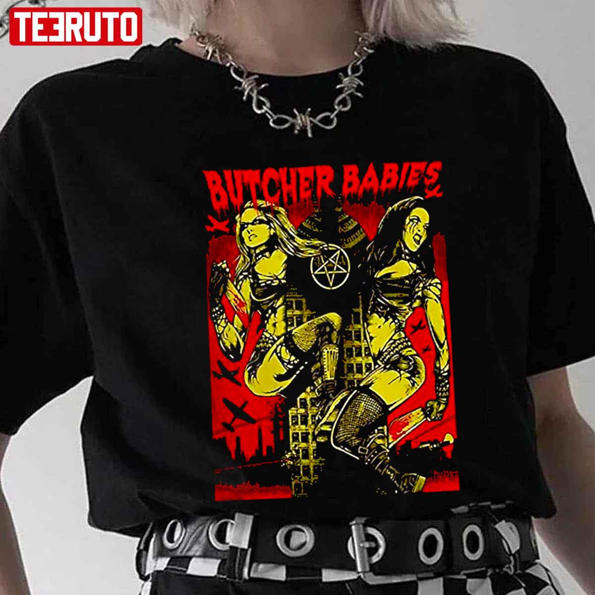 Double Girls Lilith Butcher Babies Metal Unisex T-shirt