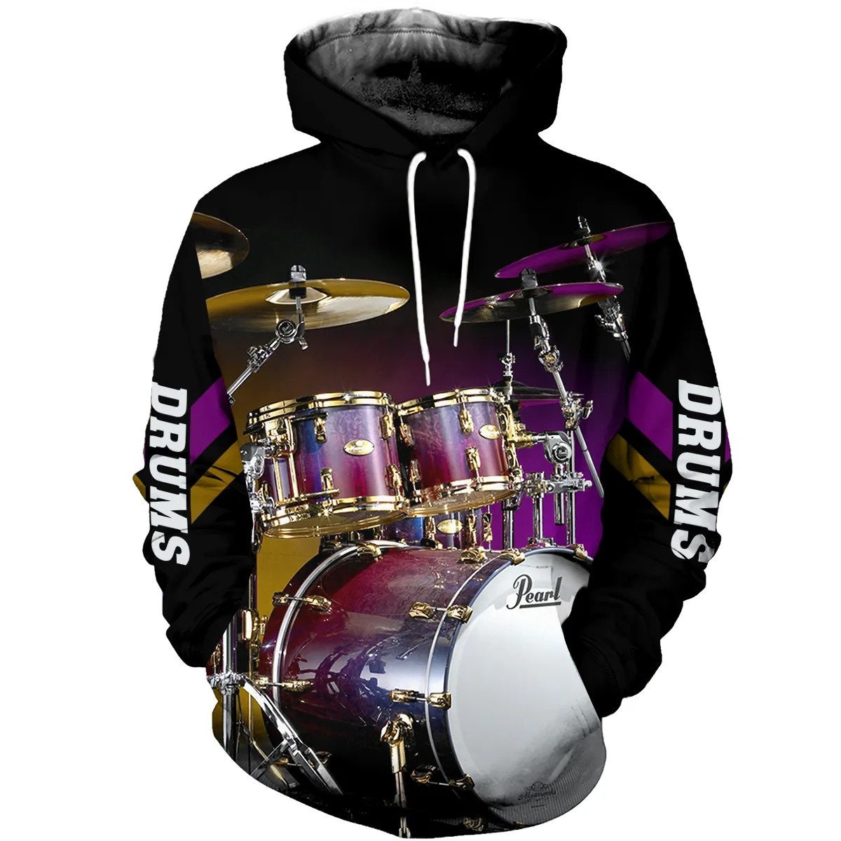 Drum 3D All Over Printed AOP Unisex Hoodie