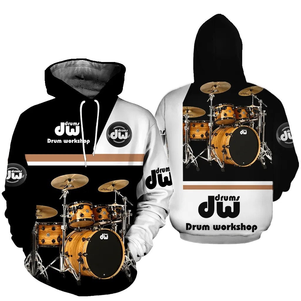 Drums 3D All Over Printed Drum DW AOP Unisex Hoodie