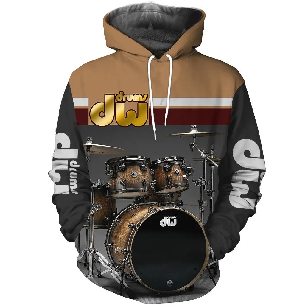 Drums 3D All Over Printed DW Drums AOP Unisex Hoodie