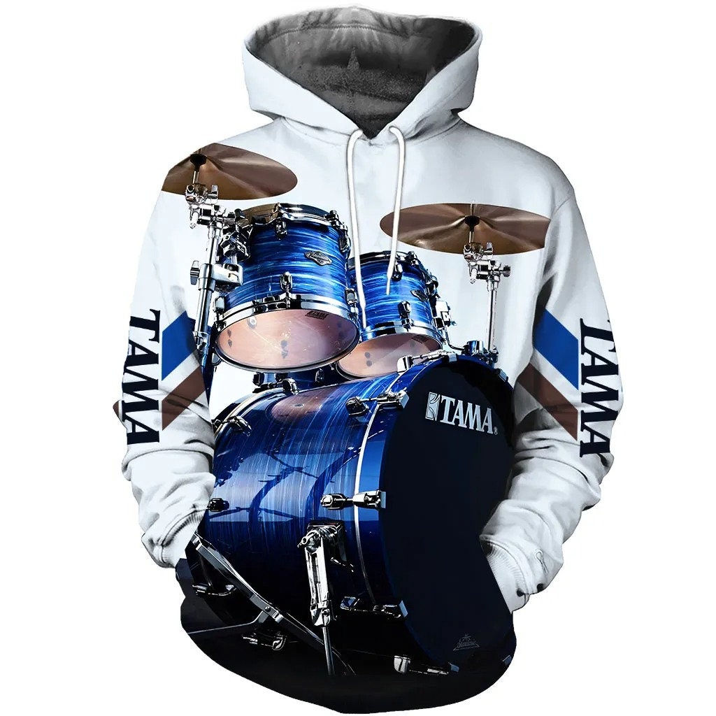 Drums 3D All Over Printed Lama AOP Unisex Hoodie