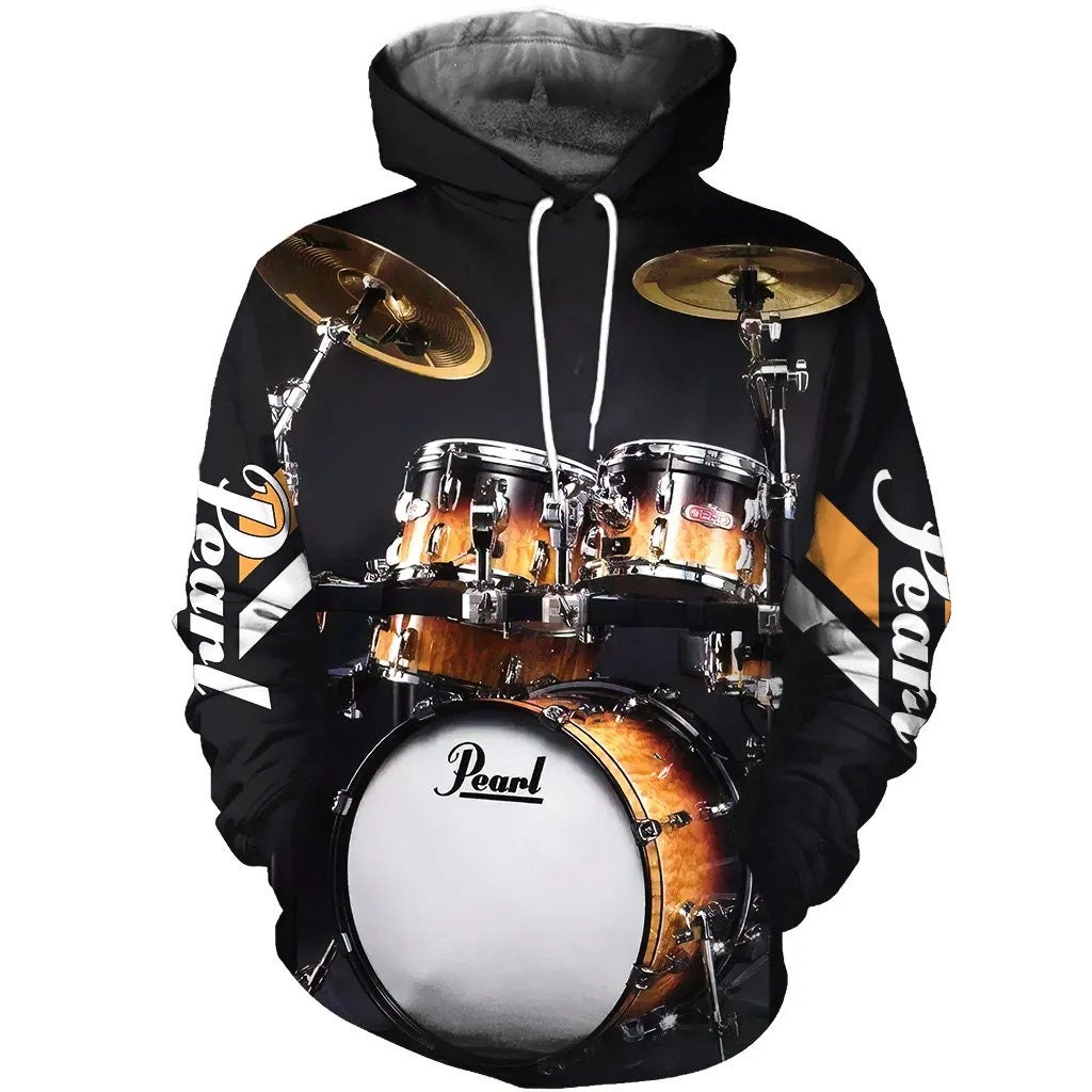 Drums 3D All Over Printed Music AOP Unisex Hoodie