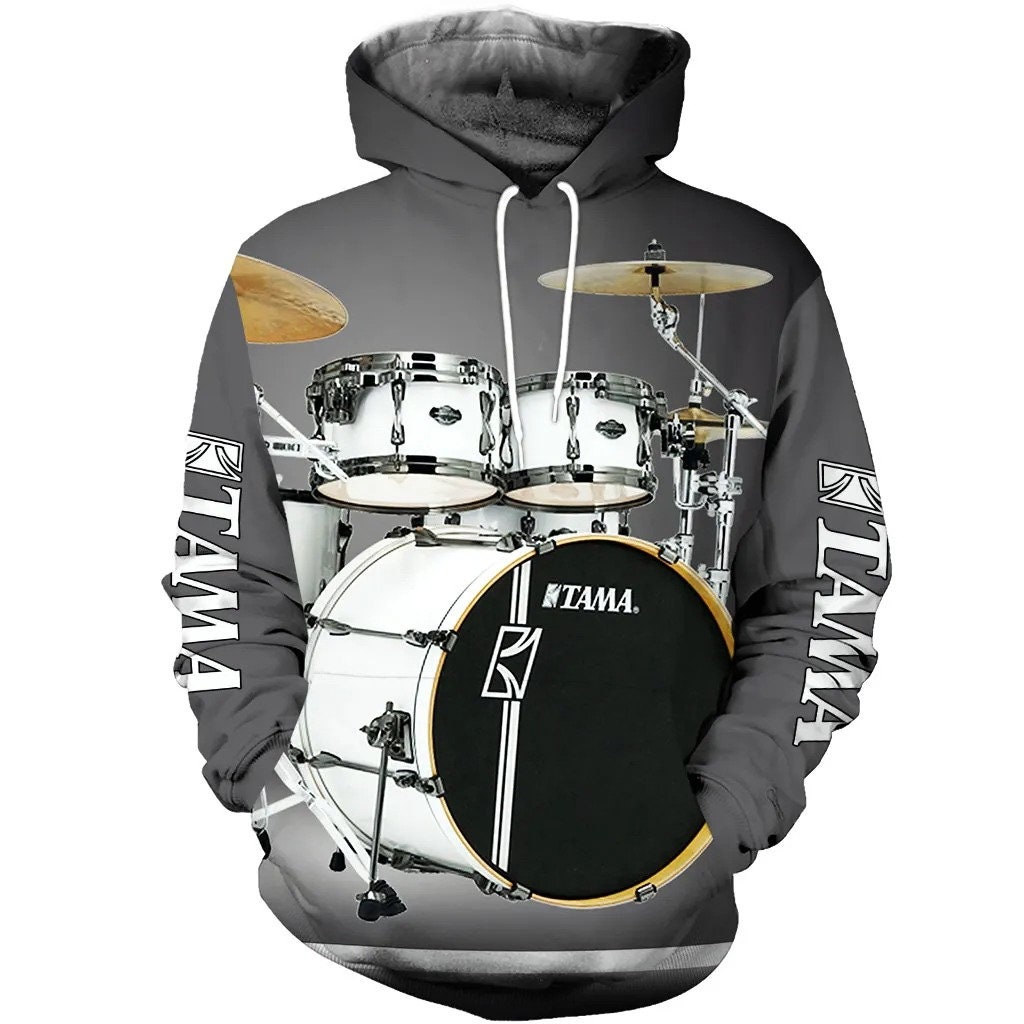 Drums 3D All Over Printed Tama Drum AOP Unisex Hoodie