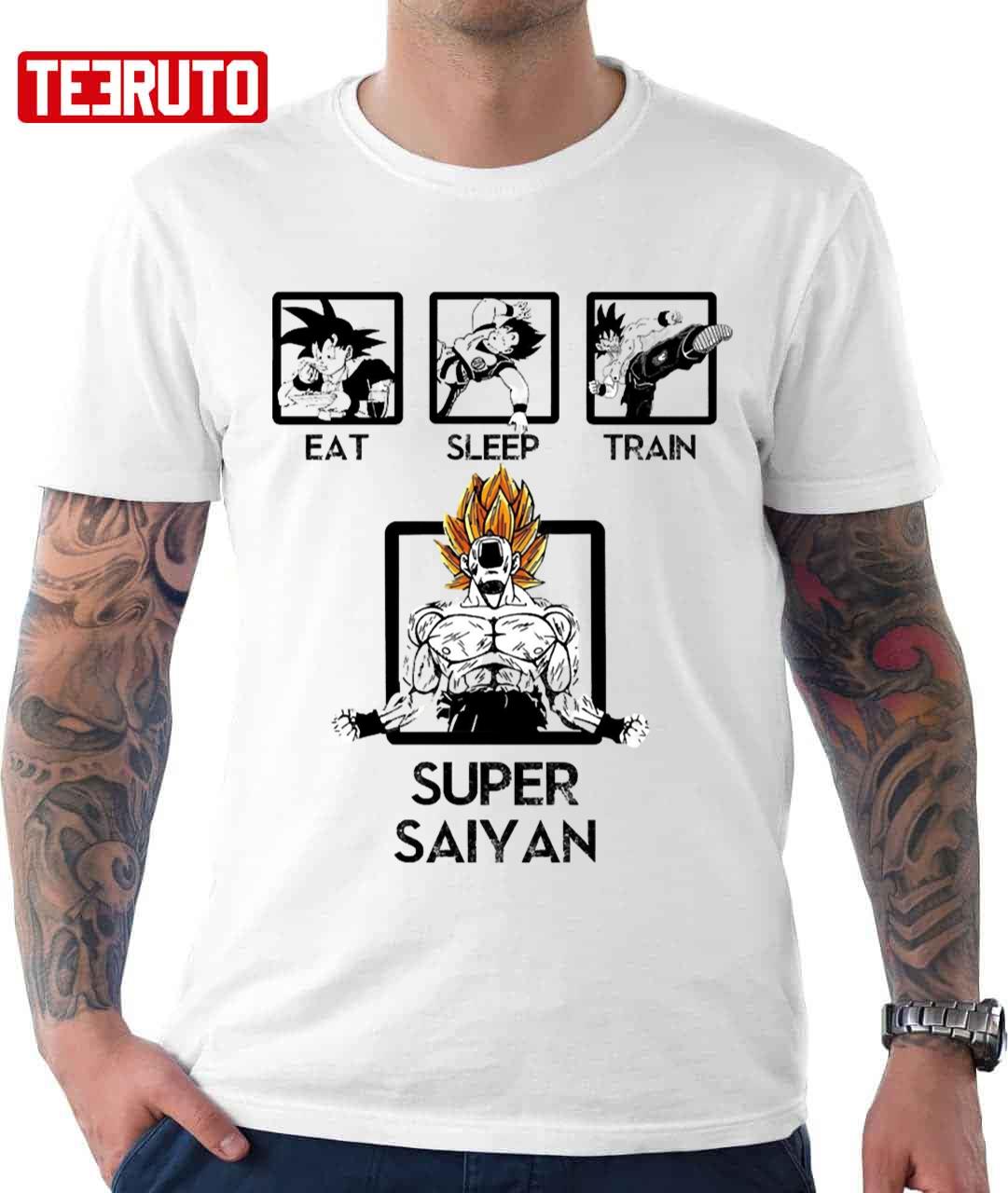 Eat Sleep Train Super Saiyan Dragon Ball Routine Unisex T-shirt