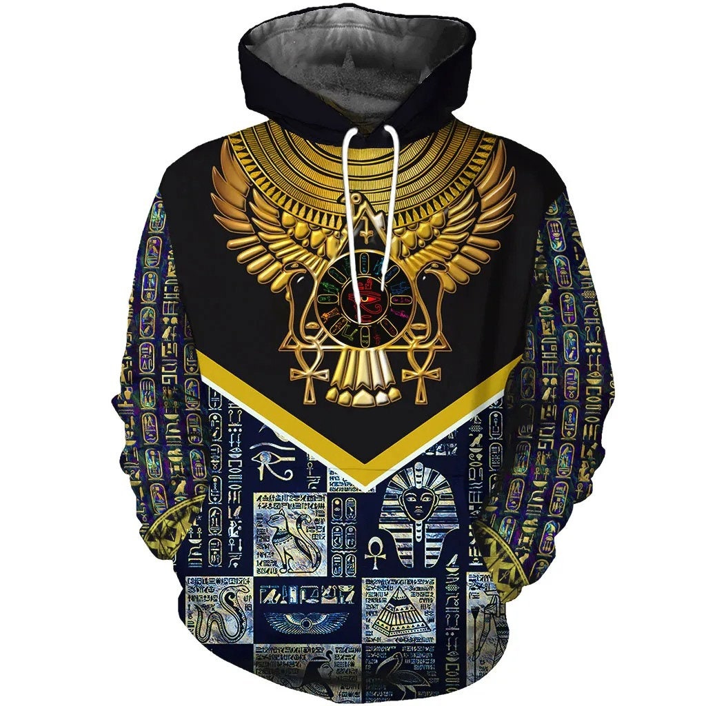 Egyptian Horus 3D All Over Printed AOP Unisex Hoodie