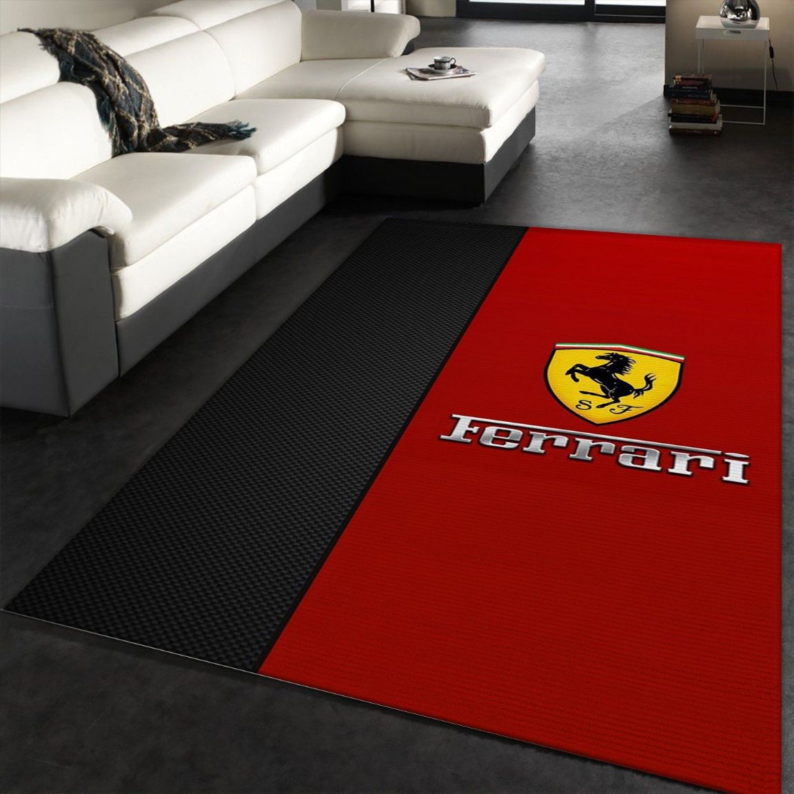 Ferrari Area Rug Living Room Family Gift US Decor