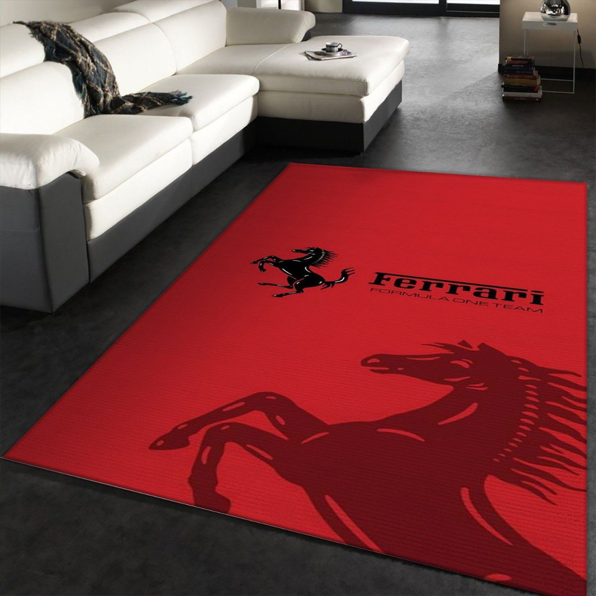 Ferrari F Area Rug Bedroom Christmas Gift US Decor