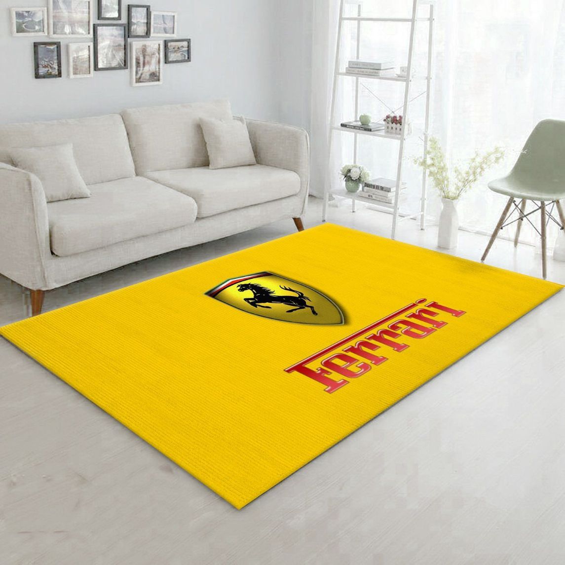 Ferrari Logo Hd Area Rug Bedroom Floor Decor Home Decor