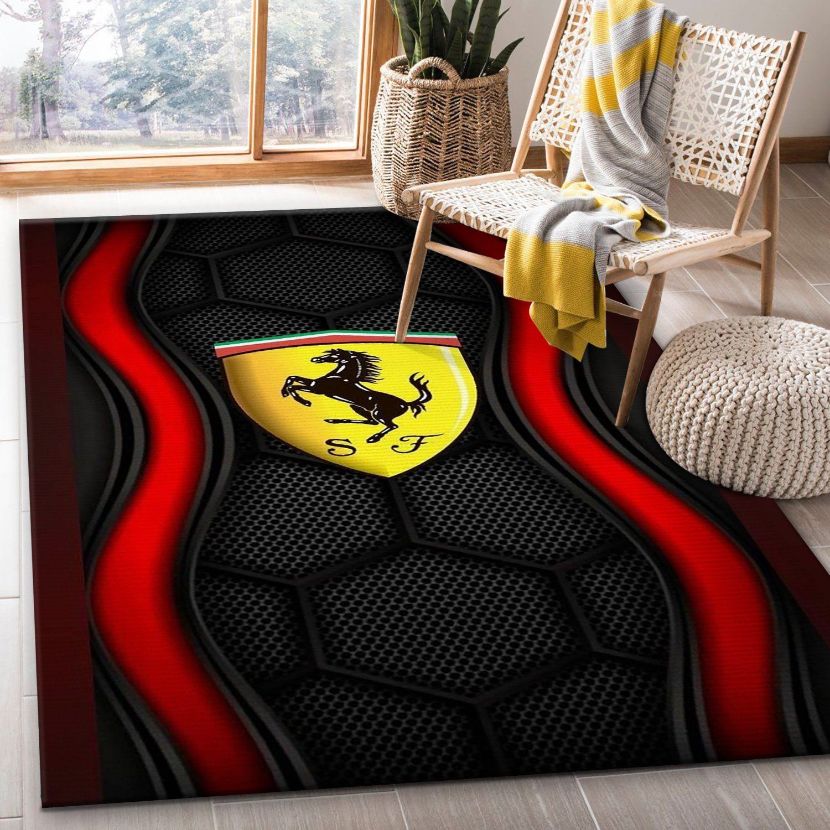 Ferrari Rug Bedroom Family Gift US Decor