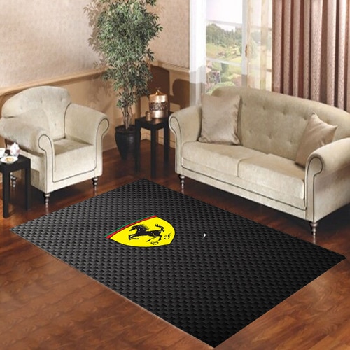 ferrari scuderia black Living room carpet rugs