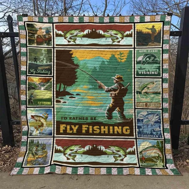 Fly Fishing Quilt Blanket Teeruto