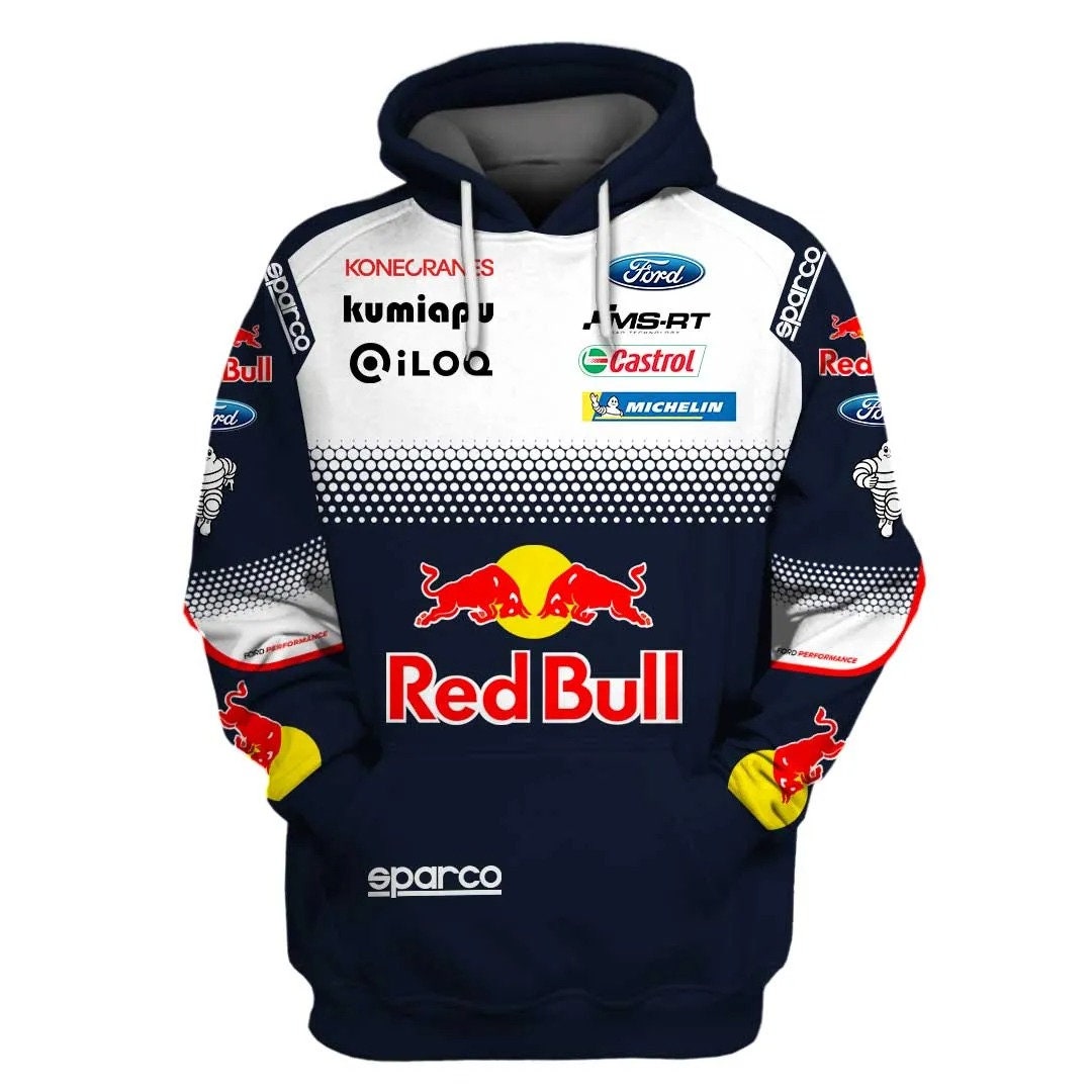 Ford Red Bull Racing 3D Red Bull Team Sportcar F1 Team AOP Unisex Hoodie -  Teeruto