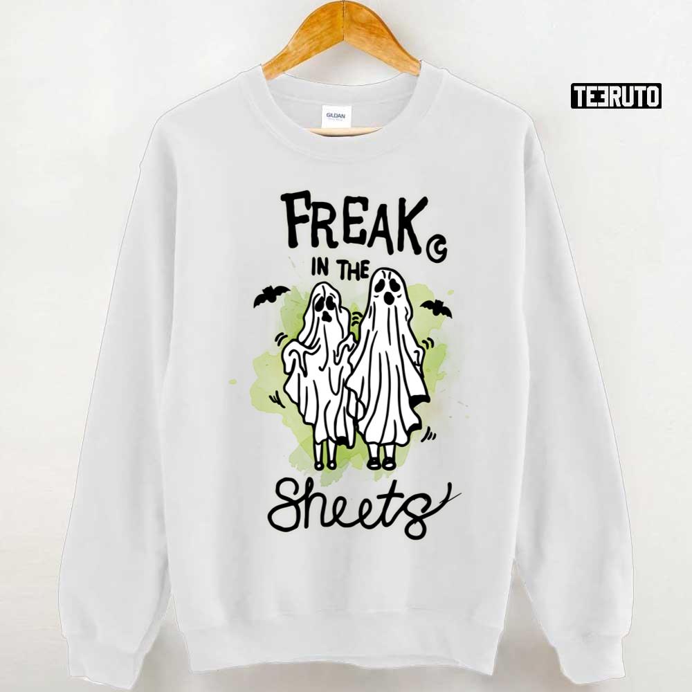 Freak In The Sheets Ghost Neon Green Halloween Unisex T-Shirt